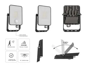 ZGLUX Luxury Designed LED Flood Light Outdoor ECO Series With Microwave Sensor 10W/20W Low Glare IP65