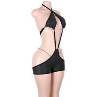 Vêtements de danse exotique directement de l'usine : Combinaisons à lanières, ensembles de lingerie string pour adultes, tenues de danseuse métalliques