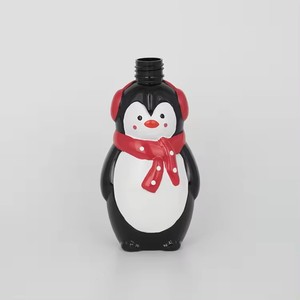 Bouteille bonhomme de neige de Noël en plastique pour animaux de compagnie poupée de dessin animé pour enfants bouteille de shampooing et de lotion de bain bouteille de boisson en forme portable 2024 - Product Image 4
