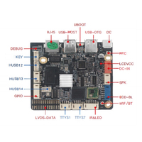 Carte mère Android mini HP-H133 Quad-core EDP MIPI LVDS HD avec interface d'affichage, Android 7-10, 2G/4G RAM
