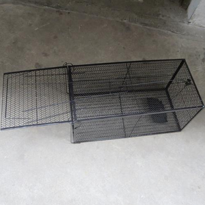 Humane Live Catch Rat Trap Cage, PVC Coated Single <b>Door</b> Metal Mouse Trap with Built-in Bait Tray - Product Image 2