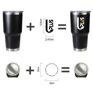 แก้วน้ำแบบพกพาสำหรับกิจกรรมกลางแจ้ง แก้วกาแฟขายส่ง แก้วเก็บความร้อนสแตนเลส ขนาด 20 ออนซ์ พร้อมฝาปิด - Product Image 4