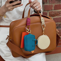 Sacs à main pour ordinateur haut de gamme rétro en PU avec fermeture éclair et chaînes, petits sacs pour femmes, accessoires, doublure en polyester solide Mifaktory, pour voyage et usage quotidien