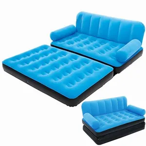 Tragbare aufblasbare Betten Soft Velvet Warme Sofas Schlafzimmer möbel Betten mit Luftpumpe Outdoor Camping Betten Sofa Sitzsack Stuhl