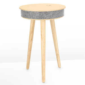 Mesa de centro inteligente de lujo, mesa de centro moderna redonda de madera con pata de madera, Subwoofer, BT, Usb, Popular - Product Image 3