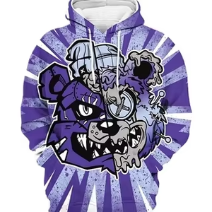 Sublimación pulóver sudadera Fitspi venta al por mayor personalizado 3D Sudadera con capucha Dropshipping moda de los hombres sudaderas con capucha impresas - Product Image 3