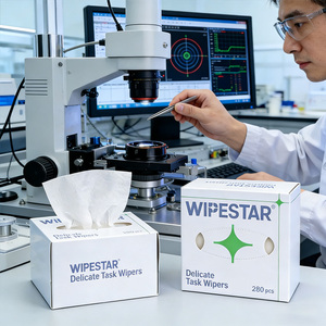 Toallas de Papel Industriales Antiestáticas Wipestar, Baja Emisión de Polvo, Fáciles de Usar para Electrónica, Toallas de Papel Industriales para Limpieza en Caja - Product Image 1