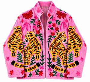 Blouson Bomber Rose en Velours de Luxe pour Femme, Fait Main, Séchage Rapide, Respirant, Col en V, Épais, Hiver, Manches Longues, Manteau Tendance, Fabrication B2B - Product Image 2