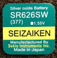 SEIZAIKEN baterai sel tombol oksida perak 1.55v SR626SW 377 1 Pak 1.55V tombol jam baterai