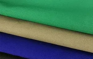 Custom T/C Single Yarn Drill Textile Fabrics 100% Cotton 21*21s 108*58 Dyed Twill Uniform Workwear Fabrics For Clothing