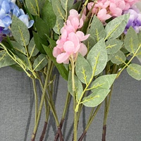 Fleurs artificielles de glycine Cassia à longues branches, style rustique naturel, haute qualité, pour décoration suspendue de plafond de mariage et d'hôtel