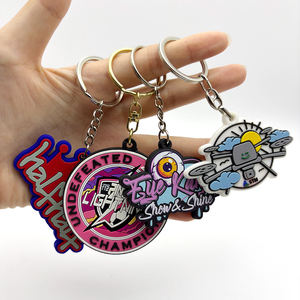 Promosi murah dapat disesuaikan hadiah produk Terima kasih untuk bisnis, Logo kustom hadiah bisnis gantungan kunci PVC - Product Image 1