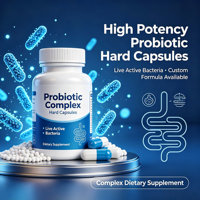 Capsule dure de probiotiques pour adultes, marque privée OEM, formule de souches personnalisées, 5g, sans sucre, vente en gros, conforme aux normes UE, complément alimentaire
