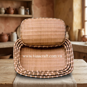 Cesta de Bambú Ecológica Tradicional Hecha a Mano para Arroz y Platos, Vajilla Desechable para Uso Diario en Hoteles y Restaurantes - Product Image 2
