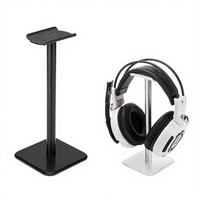 Support de casque et écouteurs amovible et détachable, modèle D5, en métal, pour ordinateur, avec étagère de présentation et logo sérigraphié