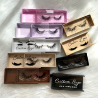 Cils en Gros Faux Vison Moelleux 3D Effet Naturel Cils Bande Complète 10-12mm avec Emballage Marque Privée
