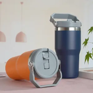 Gobelet isotherme en acier inoxydable à double paroi de 30 oz, prêt à être expédié, avec couvercle, pour le camping, les voyages, thermos, maintien au chaud de 12 à 24 heures - Product Image 4