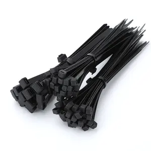 Factory Wholesale 3.6*250mm 10 Inch Black Wire Cable Ties Zip Ties CE ROHS Approved PA66 Self Locking Plastic Nylon Cable Ties