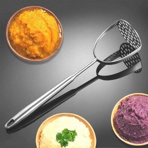 Dishwasher Safe Metal Mashing Utensil Pumpkin Carrot Smasher Good Grips Stainless Steel Smooth Potato Masher With Long Handle - Product Image 2
