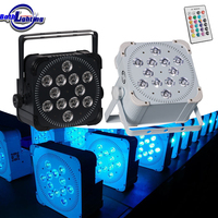 Projecteur LED plat sans fil DMX alimenté par batterie 12x18W 24000mAh Bothlighting pour scène et événements