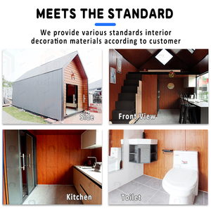 스칸디나비아 강철 구조 <span class=keywords><strong>2</strong></span> 층 조립식 주택 삼각형 지붕 현대적인 디자인 방수 빠른 빌드 절연 작은 야외 가정 - Product Image 2