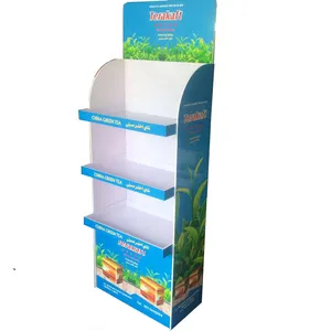 Rak Display POP desain kustom Stan Display kardus konter ritel papan busa PVC OEM grosir Display berdiri toko ritel