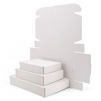 Vente en gros en stock blanc vierge boîte d'avion emballage en papier ondulé livraison express logo personnalisé disponible
