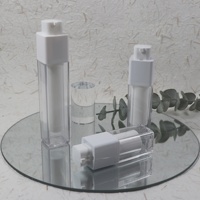 Flacon Airless Rond Rotatif Mat 15ML 30ML 50ML, Bouteille Vide en Plastique PP Givré Double Couche, Produit YM
