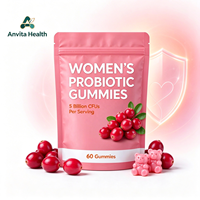Gummies probiotiques pour femmes saveur canneberge, santé vaginale, soutien urinaire, bien-être digestif