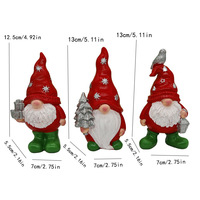Gnome de Noël en résine de luxe, figurine sans visage, statue de lutin, chapeau flocon de neige rouge, décoration de table de Noël, décoration de cheminée