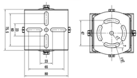 Support universel 3 axes en acier inoxydable 304/316L, bec de canard, pour caméras de surveillance/projecteurs/radar