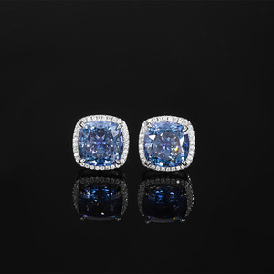 2024 new high-end jewelry copper gold-plated simulation bird's nest cut white blue-plated vintage suit female 12*12 - Product Image 6