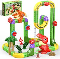 Juego de Tren Magnético de Dinosaurios EPT, Tren Eléctrico de Juguete con Pista de Bucle Vertical 3D, Bloques de Construcción para Niños de 3 a 5 Años