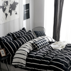 King Size Bed Comforter <strong>Set</strong>, <strong>Black</strong> and White Print Bedding <strong>Set</strong> - Product Image 5