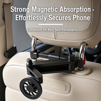 Support universel pliable pour appuie-tête de voiture, support de téléphone pour siège arrière, support magnétique télescopique pour tablette, support rotatif pour siège arrière