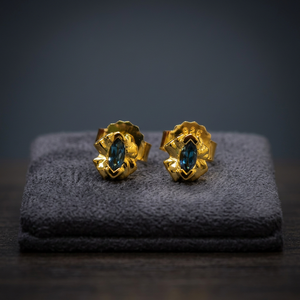 Pendientes de Gota de Amatista Chapados en Oro de 14K S925, Personalizables para Bodas y Fiestas, para Venta al por Menor, OEM, ODM, del Fabricante Tailandés Bella - Product Image 2