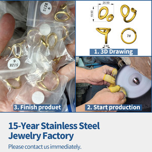 Изготовленные на заказ ювелирные изделия с покрытием из 18-каратного золота PVD, OEM/ODM, из нержавеющей стали, модные, не тускнеющие, водонепроницаемые, стильные украшения - Product Image 4
