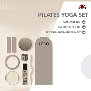 CZFIT Accesorios de Pilates para el Hogar, Tapete de Yoga Marrón Chocolate, Anillo de Pilates, Copa Magnética, Banda de Resistencia EVA, Portátil para Tobillos - Product Image 1