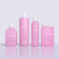 Haute qualité rose PE Lotion crème soins de la peau bouteille ensemble Source usine luxe en plastique emballage cosmétique pour shampooing