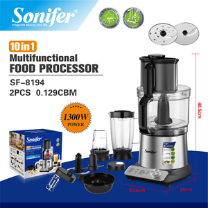 Sonifer SF-8194 1300W 10合1家用厨房食品处理器2.5L碗<span class=keywords><strong>3</strong></span>速纯铜电机不锈钢刀片 - Product Image 3