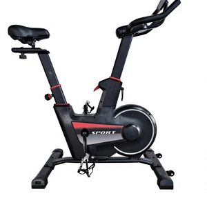Vélo de gym professionnel Bestgym avec volant d'inertie de 6 kg, transmission par courroie, résistance à la friction en laine feutrée, <span class=keywords><strong>cadre</strong></span> en tube d'acier de 1,2 mm, capacité de charge de 150 kg - Product Image 1