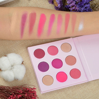 Nouvelle palette de fards à paupières 9 couleurs sans logo, à personnaliser, pour revendeurs de cosmétiques