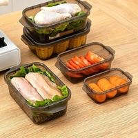 Boîte à lunch portable en plastique alimentaire avec compartiment réutilisable en PP pour organiser les sorties printanières, les pique-niques et le stockage au réfrigérateur