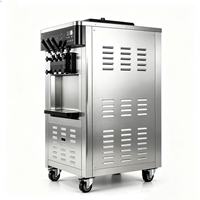 3-smaken commerciële softijsmachine, roestvrijstalen frozen yoghurt maker voor restaurants & snackwinkels