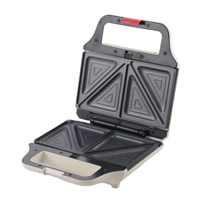 ANBO 3 en 1 <span class=keywords><strong>4</strong></span> <span class=keywords><strong>tranches</strong></span> de Sandwich Maker plaques à revêtement antiadhésif ouvre 180 degrés SS Surface - Product Image 4
