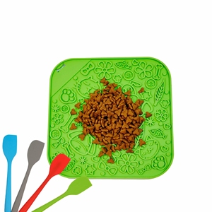 New Custom Silicone <b>Pet</b> Licking Pad Dog Bath Anxiety <b>Food</b> Slow Feeder Feeding Dog Lick <b>Mat</b> - Product Image 1