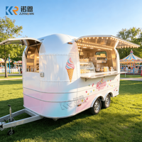 Camion de café mobile, remorque alimentaire, camion de restauration, chariot à boissons commercial, remorque de cuisine entièrement équipée