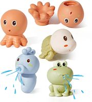 4 jouets de bain animaux pour bébés, jouets à eau pulvérisante pour baignoire, piscine, douche