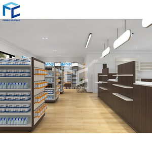 Penbo présentoir médical en métal en bois étagère de magasin de <span class=keywords><strong>pharmacie</strong></span> murale moderne pour magasin de <span class=keywords><strong>pharmacie</strong></span> - Product Image 2