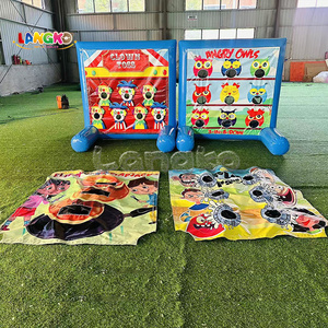 Jeu de lancer gonflable commercial à structure pneumatique pour fête foraine, avec panneaux Velcro interchangeables, jeu de lancer '<span class=keywords><strong>Angry</strong></span> Throwing' pour événements festifs - Product Image 1